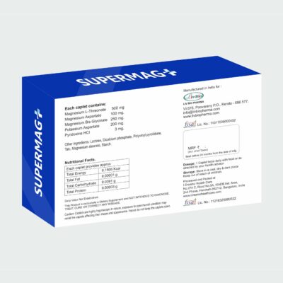 LivBio SuperMag Plus, Magnesium Supplement, 30 Veg Capsules