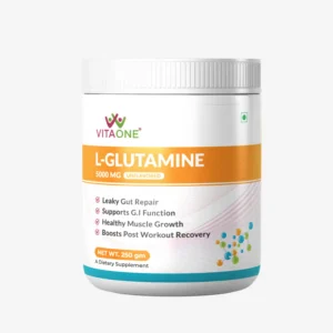 Vitaone L-Glutamine Powder, Amino Acid Support, Veg, 250gm