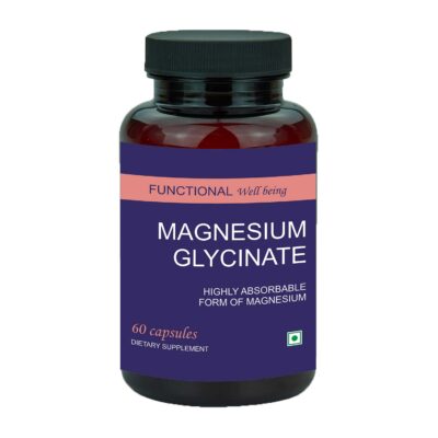 Functional Wellbeing Magnesium Glycinate, 600mg, 60 Veg Capsules