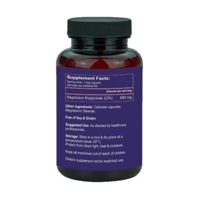 Functional Wellbeing Magnesium Glycinate, 600mg, 60 Veg Capsules