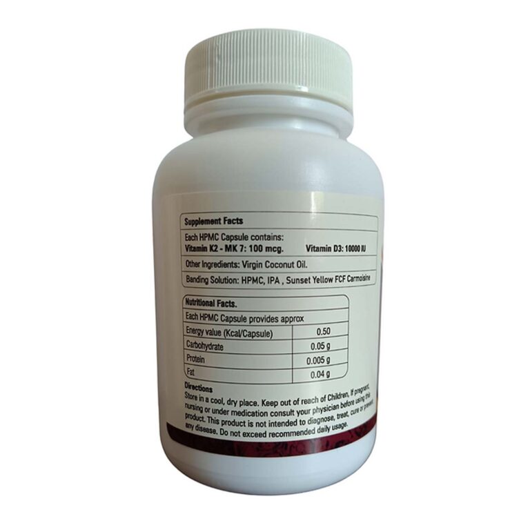 LivBio Quino 7 Plus, D3 + K2-7, 30 Capsules - FM Nutrition