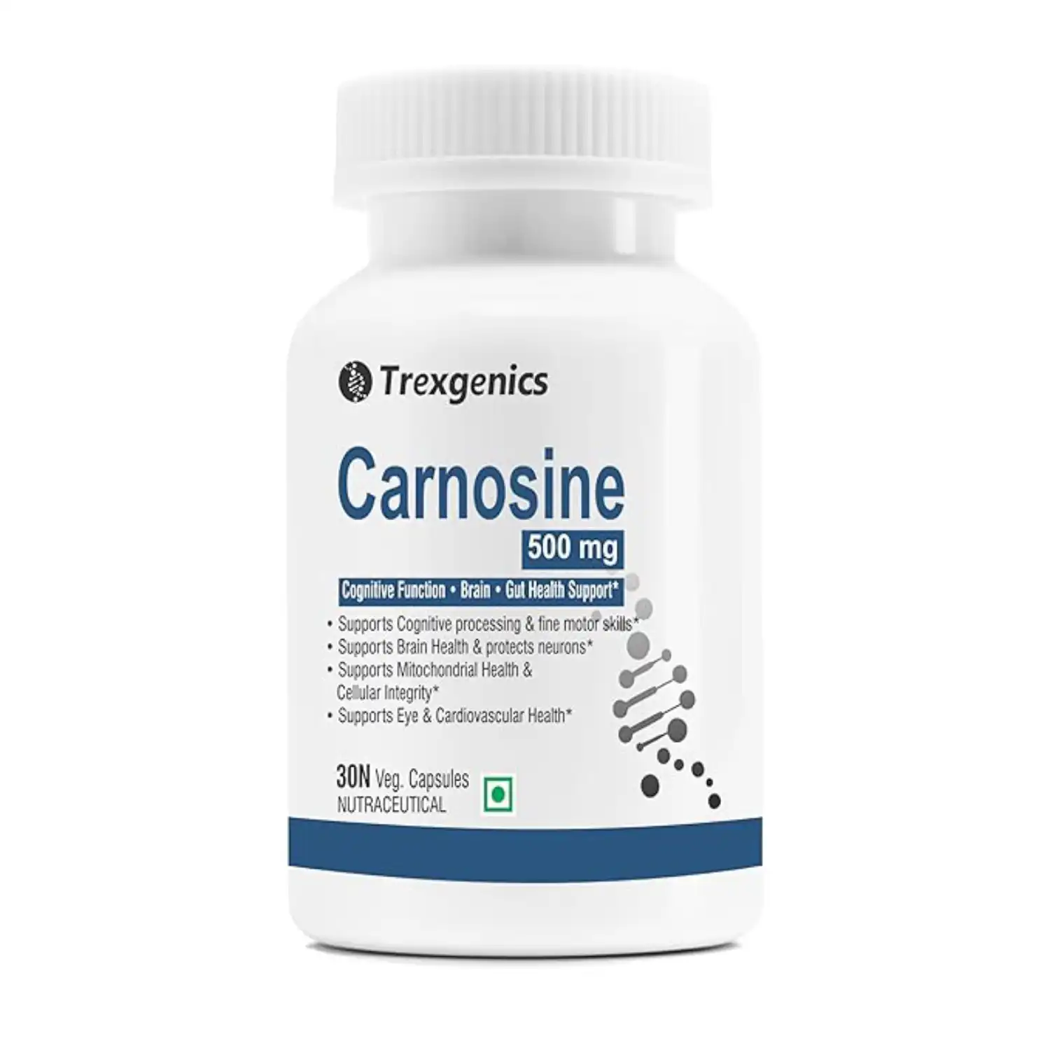 Trexgenics L-Carnosine 500, 30 Veg Capsules